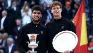Carlos Alcaraz et Jannik Sinner, lors de la finale du tournoi de Rome en mai 2025