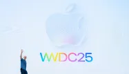 Tim Cook lors de la dernière conférence pour présenter le nouvel OS de l'iPhone.