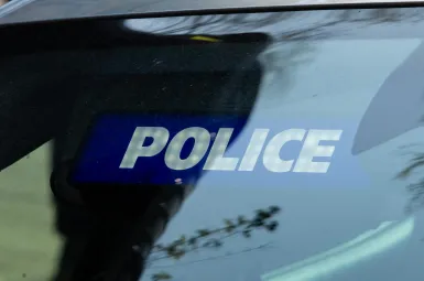 Une voiture de police. (Illustration)